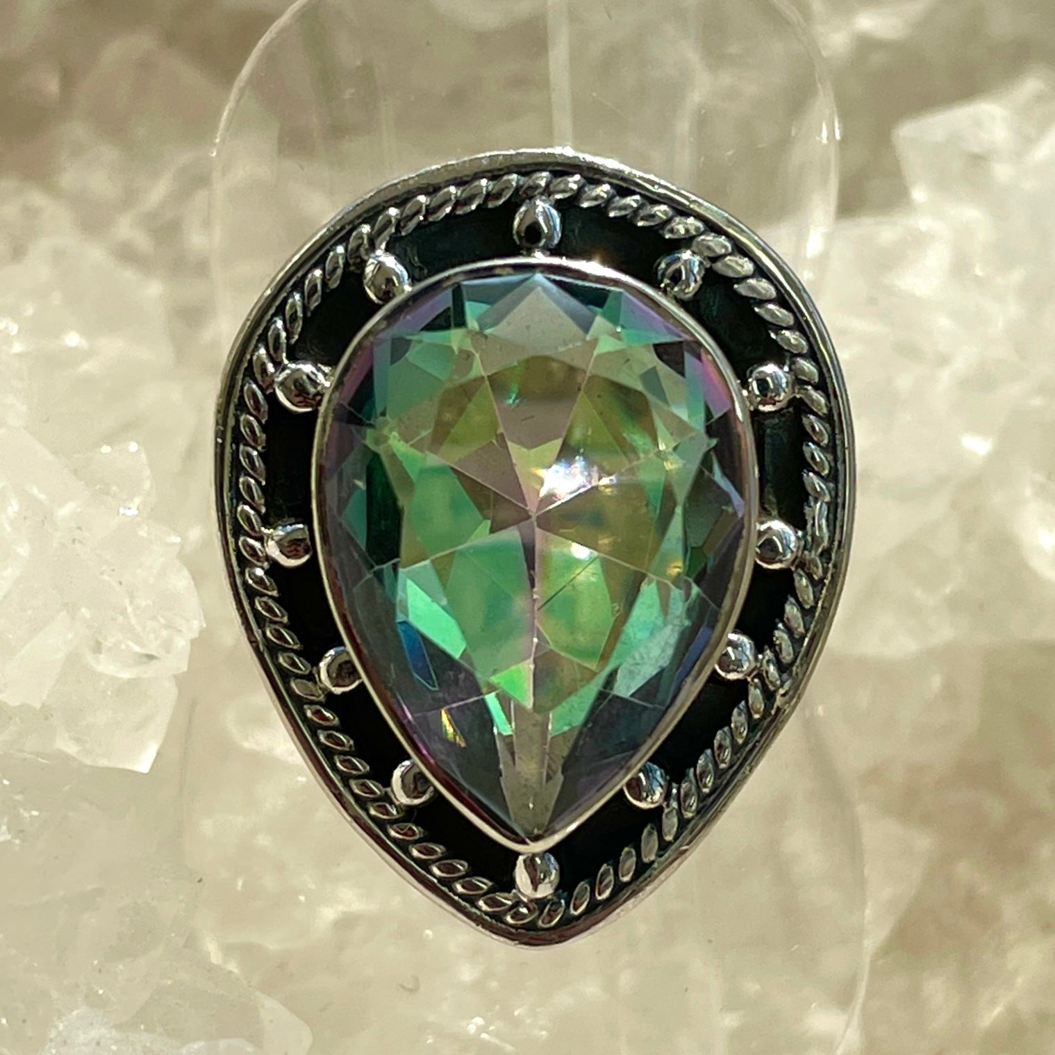 Mystic Quartz Sterling Silver Ring - Sz8 MQ7 Mystic Quartz Sterling Silver Ring - Sz8 MQ7